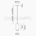 oprawa zwieszana Claque h20cm LED 20W biała schemat