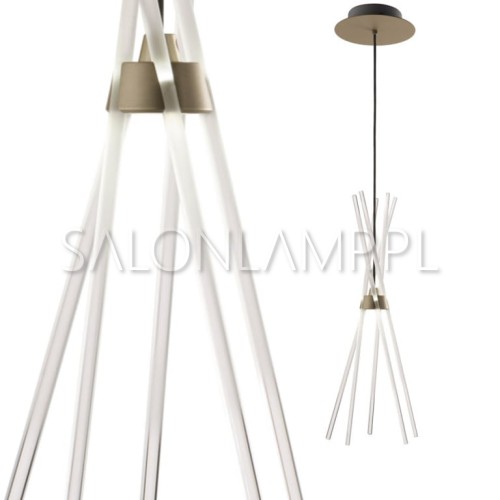 ekskluzywna lampa wisząca Essence SP Vistosi szklane białe rurki Murano do nowoczesnych wnętrz.jpg