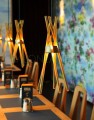 nowoczesna lampa wisząca Essence SP Vistosi bursztynowe świecące rurki ledowe w kształcie indiańskiego namiotu tipi do ładnych wnętrz.jpg
