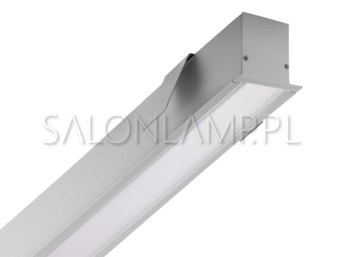 elegancka nieoślepiająca lampa belka wpuszczana w sufit z ramką z dyfuzorem z mikropryzmy Medio LED WP 29W 114,6cm do biura lub nowoczesnego pomieszczenia.jpg