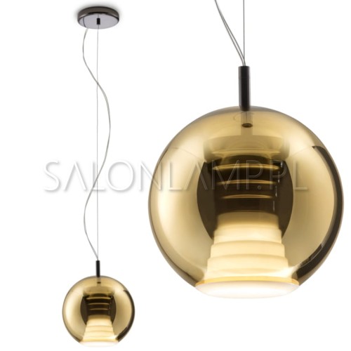 włoska lampa wisząca Beluga Royal 8,7W 20 gold złoty