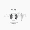 oprawa sufitowa Eyes PL 35cm 100W E27 crystal schemat