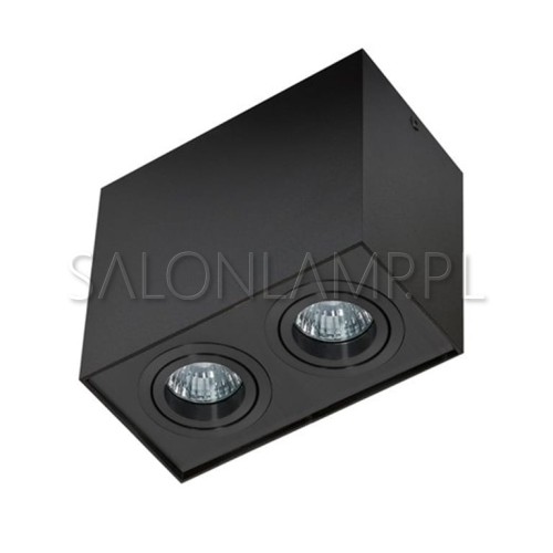 podwójny reflektor natynkowy Logo 2 czarny 2x50W GU10