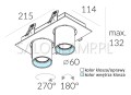oprawa wpuszczana w sufit Auro Base 60.2 WP LED schemat