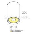 oprawa sufitowa Proxa NT edge.LED 12W schemat