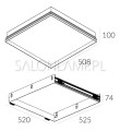 oprawa wpuszczana Solid Area 5.0 WP LED 47W schemat