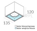 oprawa natynkowa Solid Lightbox 135.1 NT LED 1x12W schemat