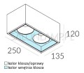 oprawa natynkowa Solid Lightbox 135.2 NT LED 2x12W schemat