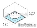 oprawa natynkowa Solid Lightbox 185.1 NT LED 1x23W schemat