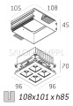 oprawa wpuszczana Dota Trimless 40.4 Q HP 4x8,5W schemat