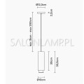 oprawa zwieszana Claque h30cm LED 20W brązowa schemat