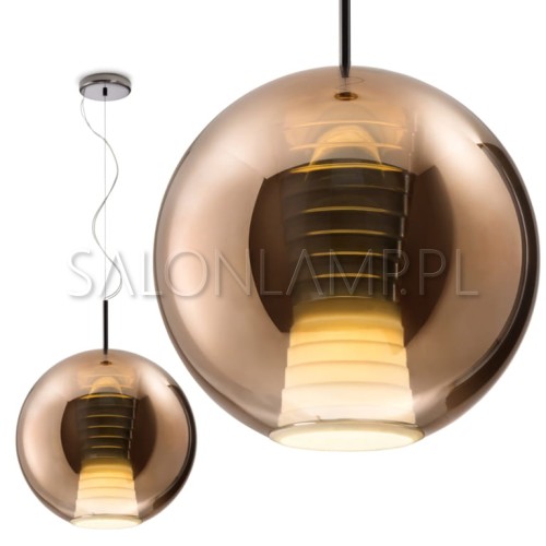 włoska lampa wisząca Beluga Royal 17W 40 bronze brąz