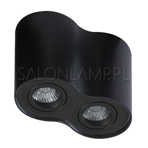 podwójna lampa sufitowa do nowoczesnych wnętrz Rollo 2 czarna 2x50W GU10