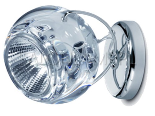 włoska lampa sufitowa ścienna Beluga 1 pojedynczy plafon kinkiet kryształ.jpg