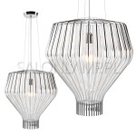 Saya Crystal Chrom 1x100W E27 – 480x510x2000mm – Lampa Wisząca