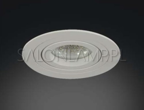 lampa wpuszczana w sufit obniżony białe Oczko Halogenowe Wpust 10 50W GU10.jpg