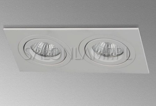 lampa wpuszczana w sufit podwieszany podwójne białe Oczko Halogenowe Wpust 11 2x50W GU10.jpg