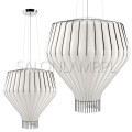 lampa zwieszana do nowoczesnych wnętrz Saya 48cm biały chrom 100W E27