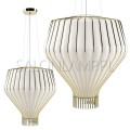 lampa zwieszana do nowoczesnych wnętrz Saya 48cm biała złota 100W E27