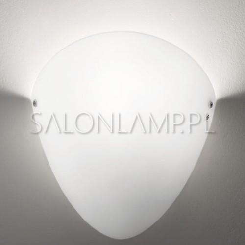 kinkiet szklany biały szkło murano Ovalina AP biały połysk lampa ścienna do pokoju.jpg