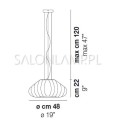 Lampa wisząca szkło murano Diamante SP50 modne lampy do salonu szklana lampa schemat.jpg