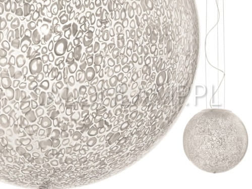 Lampa wisząca kula biała ze szkła murano Rina SP35 lampa zwis do domu eleganckie lampy wiszące.jpg