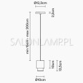 oprawa zwieszana Claque h10cm LED 20W biała schemat
