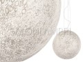 Lampa wisząca kula biała ze szkła Murano Rina SP45 lampa zwis do salonu eleganckie lampy wiszące.jpg