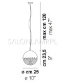 Lampa wisząca włoska Bolle SPG biała lampy wiszące szkło Murano modne nowoczesne lampy schemat.jpg