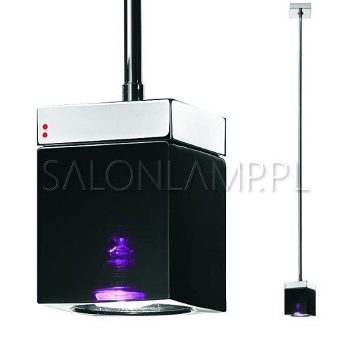 Lampa wisząca Cubetto Black modne lampy wisząca kryształ czarny włoskie lampy wiszące do domu.jpg