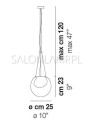 Lampa wisząca POC SP25 white crystal szkło Murano lampy zwis do domu nowoczesne lampy wiszące do sypialni schemat.jpg