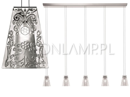 Lampa wisząca włoska kryształ Vicky lampy wiszące do jadalni nad stół Fabbian szkło.jpg