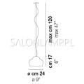 Lampa wisząca włoskie szkło Murano Cristallina SP white lampa zwis do domu firma Vistosi schemat