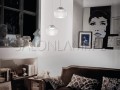 Lampa wisząca włoskie szkło Murano Cristallina SP white lampa zwis do domu firma Vistosi aranżacja