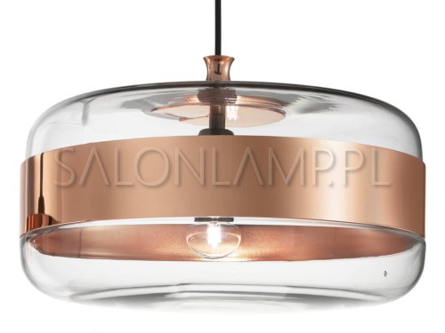 Lampa wisząca ze szkła Murano Futura SP G copper lampa zwis do domu nowoczesne oświetlenie.jpg