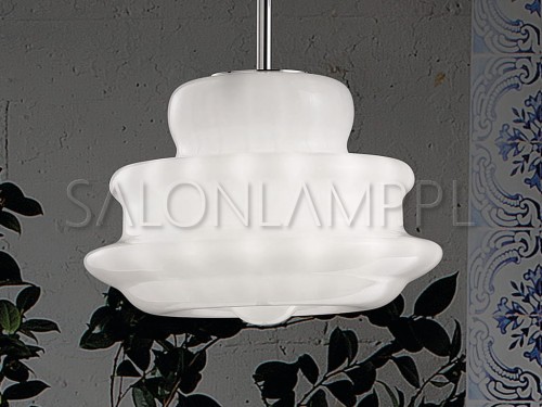 Lampa wisząca szkło Murano Novecento SP P szkło białe nowoczesne oświetlenie włoskie lampy lampa zwis ekskluzywna piękna.jpg