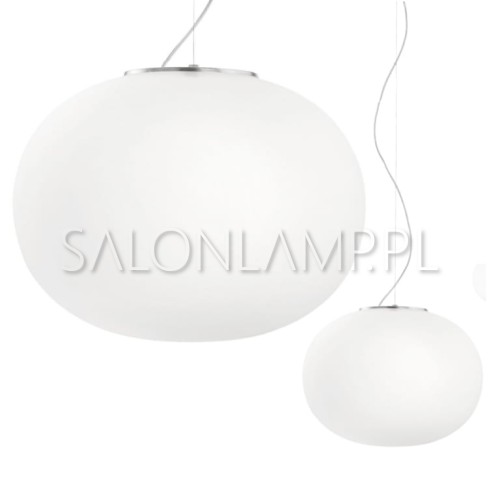 biała lampa wisząca Lucciola SP M 3x75W Vistosi ze szkła Murano.jpg