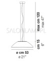 elegancka lampa zwieszana Infinita SP 53 do salonu schemat.jpg