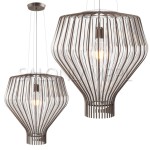Saya Crystal Rdzawa 1x100W E27 – 480x510x2000mm – Lampa Wisząca
