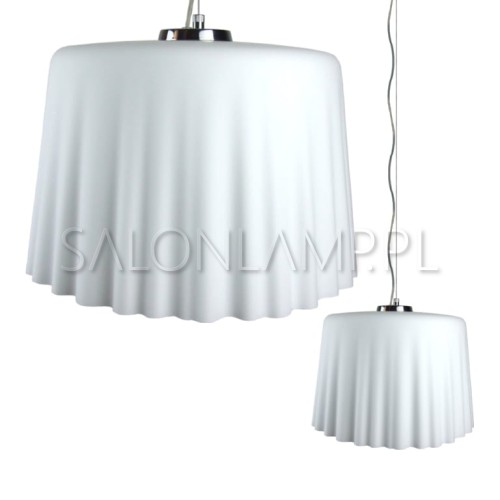 ekskluzywna biała lampa wisząca Cloth SP G ze szkła Murano.jpg