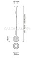 włoska lampa z kryształu wisząca Diamond Swirl Ø 18cm schemat.jpg