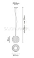 włoska lampa z kryształu wisząca Diamond Swirl Ø 22cm schemat.jpg