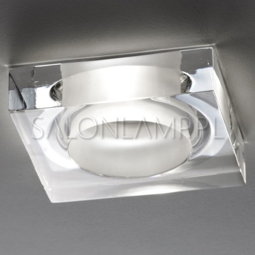 przezroczysta lampa wpuszczana kwadrat oczko Lui 50W GU10 producent Fabbian.jpg