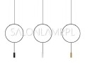 designerska czarna lampa wisząca Revolta T SP Ø 38cm 6W LED Marset z dekoracyjnym kołem.jpg
