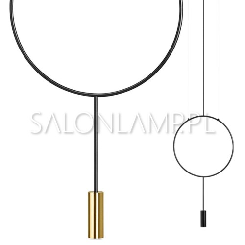 nowoczesna czarna lampa wisząca Revolta T SP Ø 38cm 6W LED Marset.jpg