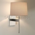 kinkiet do sypialni San Marino 0942 z beżowym abażurem mocowanie matowy nikiel.jpg