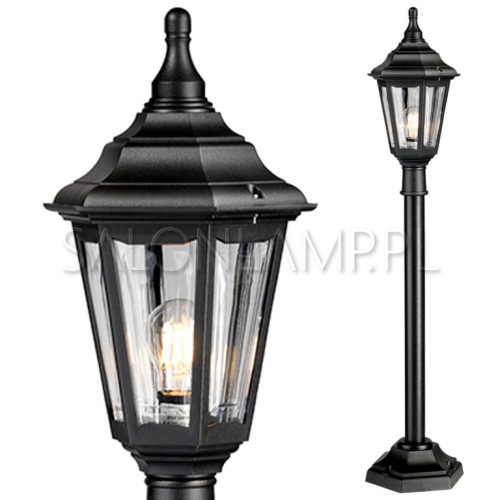 czarny słupek zewnętrzny wodoszczelna latarnia latarenka ogrodowa Kinsale Pillar h 118cm IP44.jpg