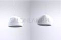 dekoracyjna biała lampa wisząca do salonu kuchni z niebieskim wnętrzem Surface SP P.jpg