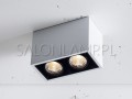 prostokątna biała oprawa natynkowa dwa regulowane reflektory czarnego koloru Solid 110.2 NT LED 2x6,5W.jpg