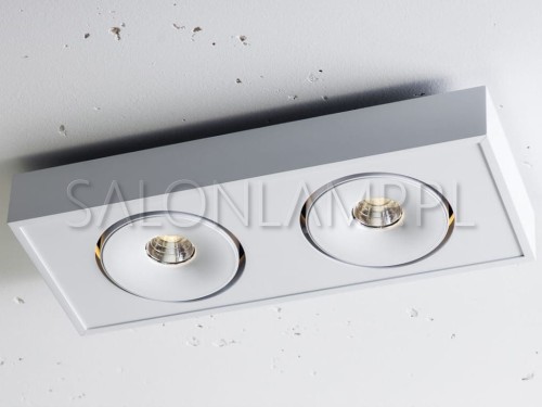 biała lampa oprawa natynkowa do każdego pokoju reflektor Lava X2 NT edge.LED 2x6,5W.jpg